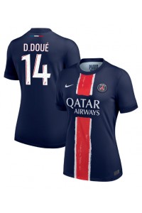 Paris Saint-Germain Desire Doue #14 Fotballdrakt Hjemme Klær Dame 2024-25 Korte ermer